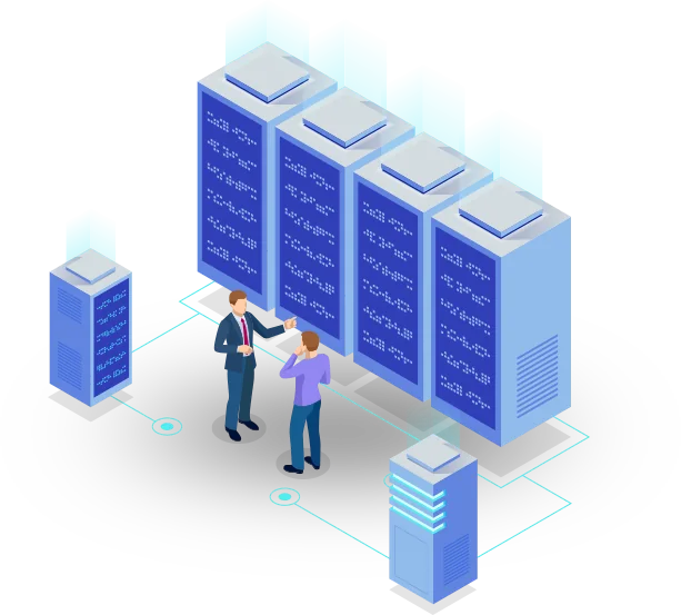 Servidores de hosting compartido y un equipo que los administra